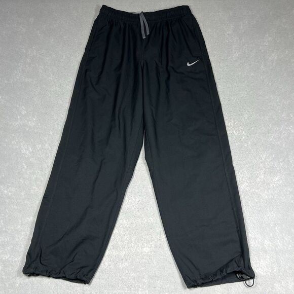 Nike Dri Fit Team Woven Training Track Pants Men’s Large Black Baggy Wide Leg - Picture 1 of 14